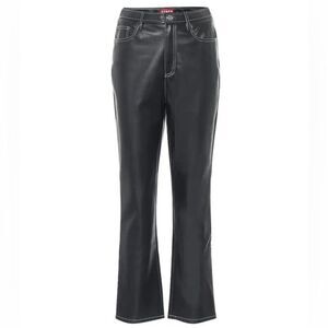 STAUD Eli High-Rise Faux Leather Pants